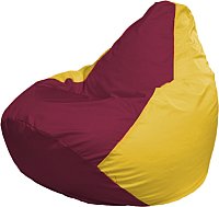 Кресло-мешок Flagman Груша Мега XXXL Г3.1-309 (бордовый/желтый)