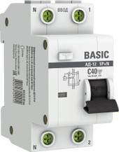 Дифференциальный автомат EKF Basic АД-12 1P+N 40А 30мА 4.5кА DA12-40-30-bas