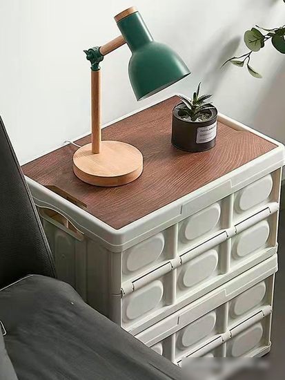 Органайзер для хранения Happy Home складной со столиком и ручками HH-001 50 л (белый)