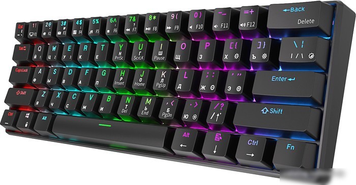 Клавиатура Royal Kludge RK61 RGB (черный, RK Red)