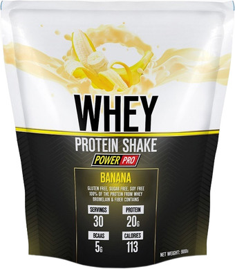 Протеин сывороточный (изолят) Power Pro Whey Shake PP982126 (900г, банан)