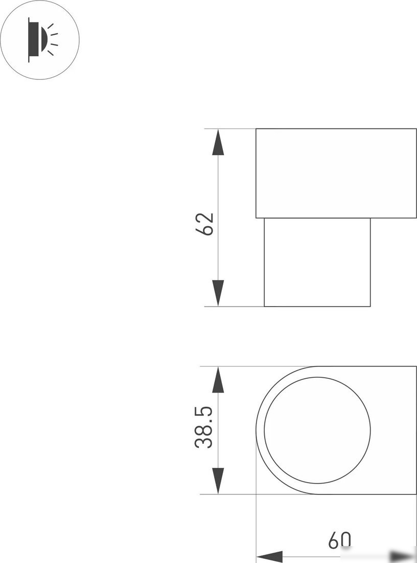 Бра Arlight SP-SPICY-WALL-MINI-S60x39-3W Day4000 WH 40deg 035539