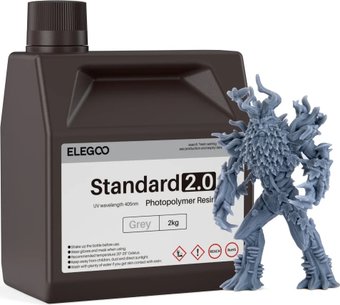 Фотополимер Elegoo Standard V2.0 2кг (серый)