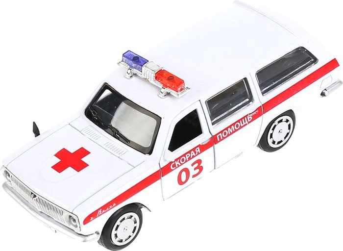 Игрушечный транспорт Технопарк Газ 2402 Волга. Скорая 2402-12AMB-WH