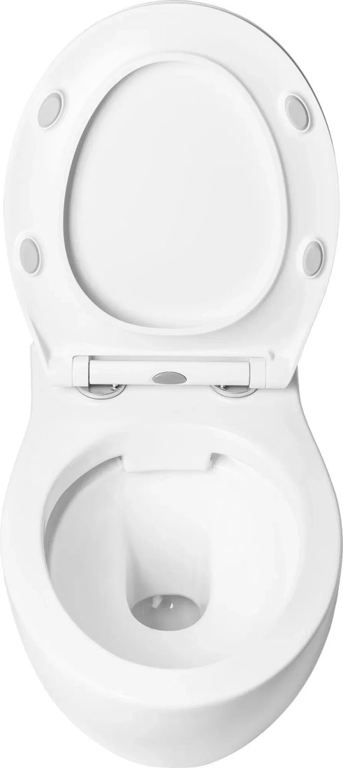 Унитаз подвесной Saniteco KW-99046 + 501 + K01-SB (с кнопкой, черный)