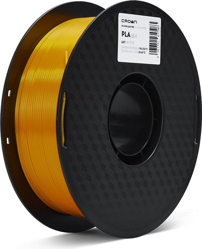 Пластик Crown PLA Silk CM-FILPLAS007Gd (1.75мм, 1кг, золотой)