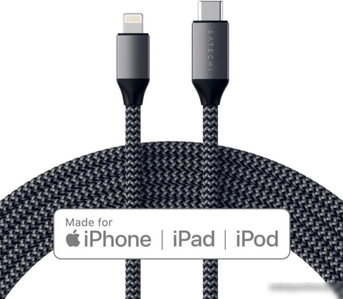 Кабель Satechi USB-C to Lightning MFI ST-TCL18M