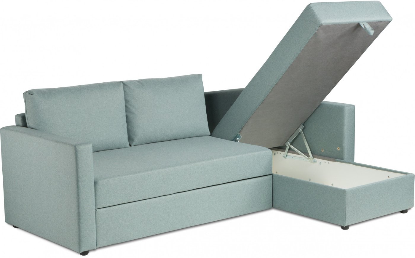 Угловой диван Mio Tesoro Тилаус короткий подлокотник (Mint/Grey)
