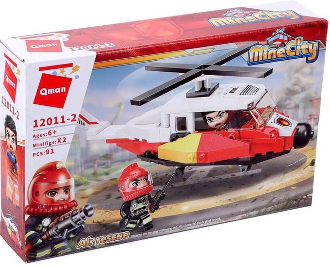 Конструктор Qman Mine City 12011-2 Пожарный вертолет