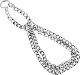 Ошейник-полуудавка Каскад Classic двухрядная 2.5 мм 50 см 21450252 (серебристый)