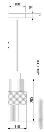 Подвесная люстра Евросвет 50209/1 (бронза)