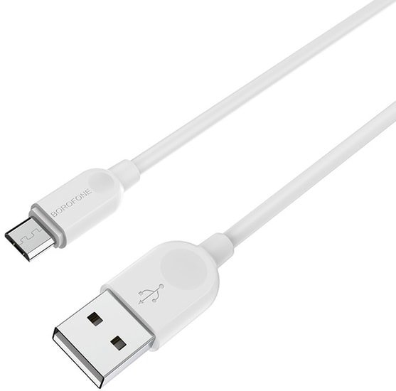 Кабель Borofone BX14 microUSB 1 м (белый)