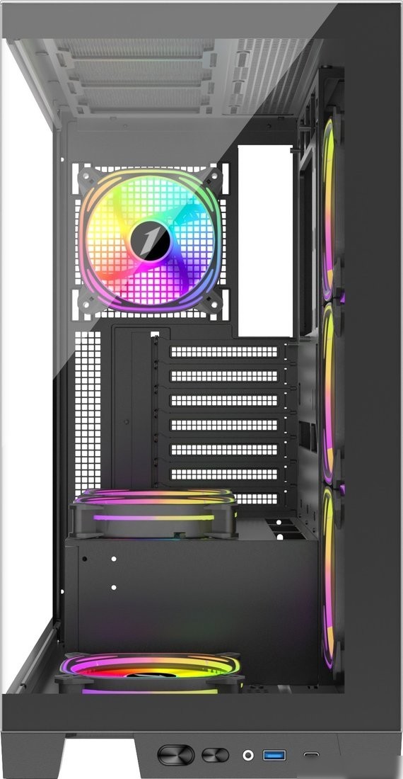 Корпус 1stPlayer Mi8 MI8-BK-3FC7R-1FC7 (черный)