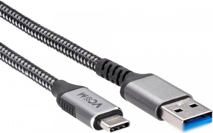Кабель VCOM CU401M-3M USB Type-A - USB 3.2 Gen2 Type-C (3 м, черный)