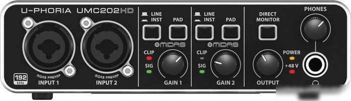 Аудиоинтерфейс BEHRINGER U-Phoria UMC202HD