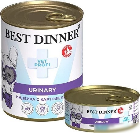Консервированный корм для собак Best Dinner Vet Profi Urinary Exclusive Индейка с картофелем (100 г)