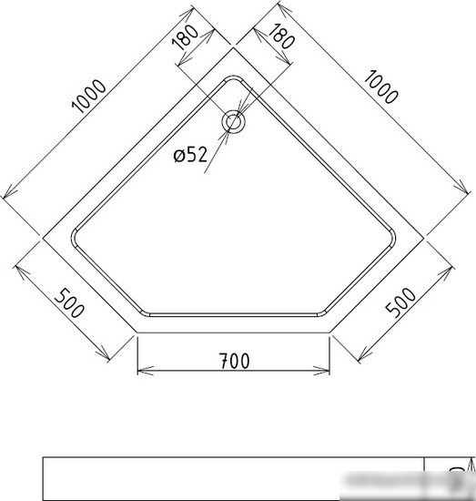 Душевой поддон Gemy ST11T 100x100