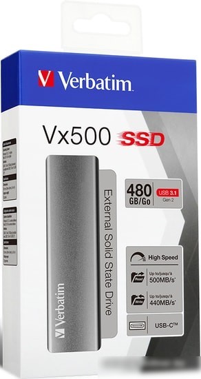 Внешний накопитель Verbatim Vx500 480GB 47443