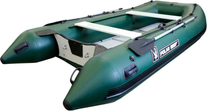 Моторно-гребная лодка Polar Bird Eagle PB-380E ПБ1 стеклокомпозит (зеленый)