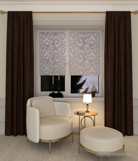 Рулонные шторы Legrand Севилия 57x175 (трюфель)