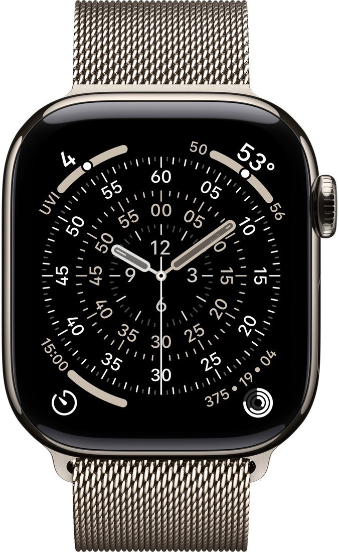 Умные часы Apple Watch Series 11 LTE 42 мм (титановый корпус, природный/природный, миланская петля)