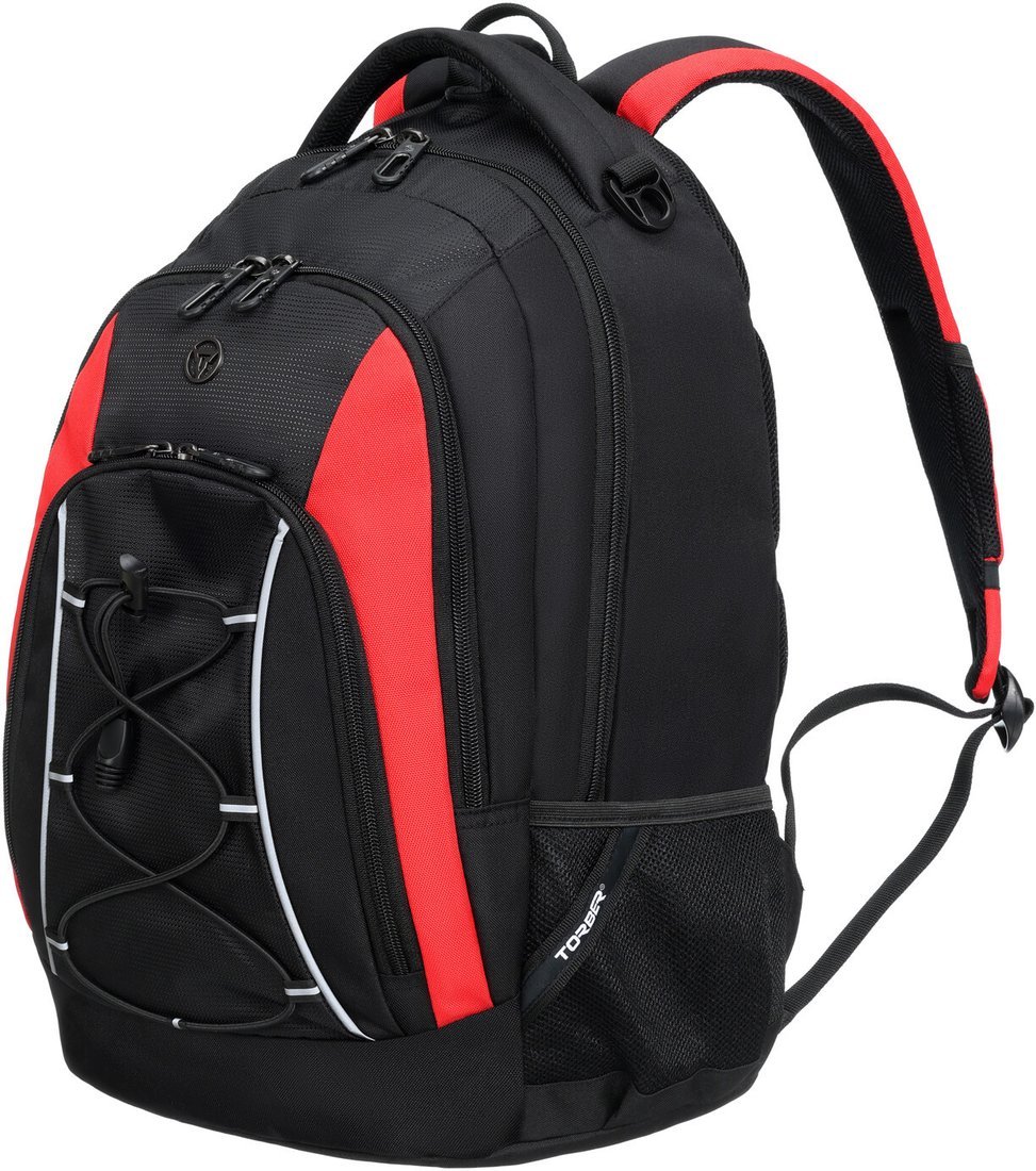 Городской рюкзак Torber ROCKIT T2375R (черный/красный)