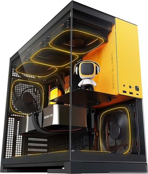 Корпус Geometric Future Model 5 5FAN (черный/желтый)
