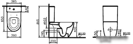 Унитаз Vitra Sento Open-Back Rim-Ex 9830B003-7204