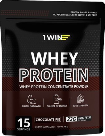 Протеин сывороточный (концентрат) 1WIN Whey Protein (шоколадный пирог, 450г)