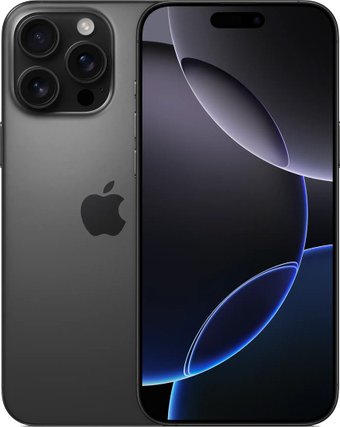 Телефон Apple iPhone 16 Pro Max Dual eSim 1TB (черный титан)