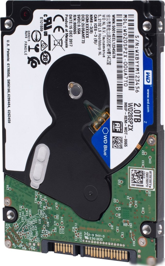 Жесткий диск WD Blue Mobile 2TB WD20SPZX