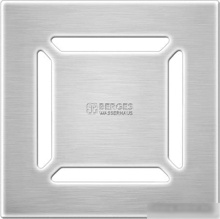 Трап/канал Berges Wasserhaus Platz Norma 150x150 090059 (матовый хром)