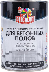 Эмаль Olecolor Для бетонных полов алкидно-уретановая 0.8 кг (серый)