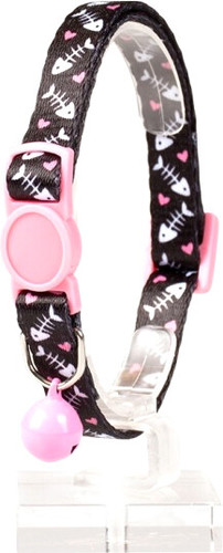 Ошейник Duvo Plus Рыбья кость 11189/black-pink (черный/розовый)