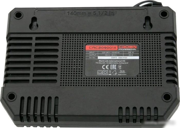 Зарядное устройство Crown CAC209001X (18-20В)