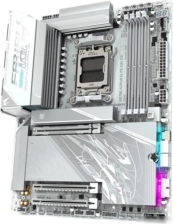 Материнская плата Gigabyte X870E Aorus Elite X3D Ice
