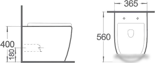 Унитаз Gid TRS-269Bm (черный матовый)