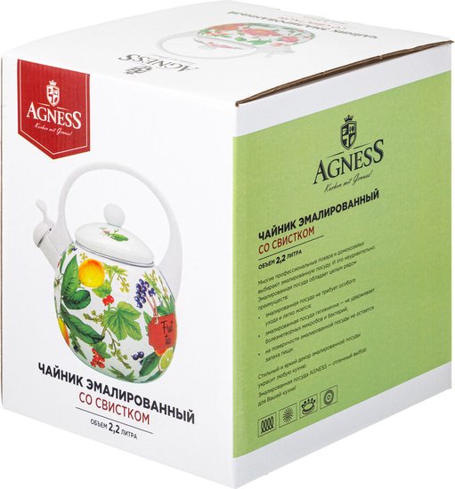 Чайник со свистком Agness Fruit Basket 934-589