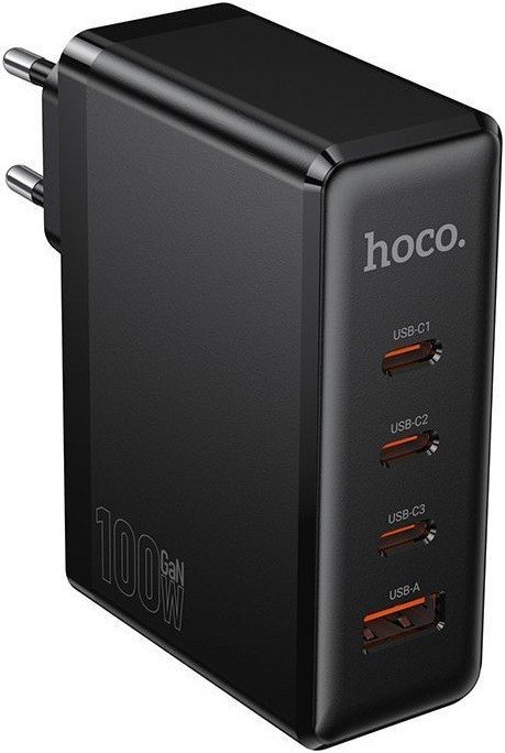 Сетевое зарядное Hoco N85 (черный)