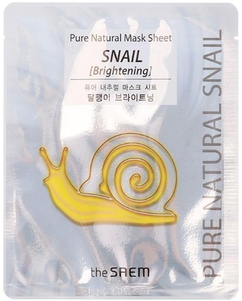 The Saem Маска для лица тканевая Mask Sheet Snail Brightening (20 мл)