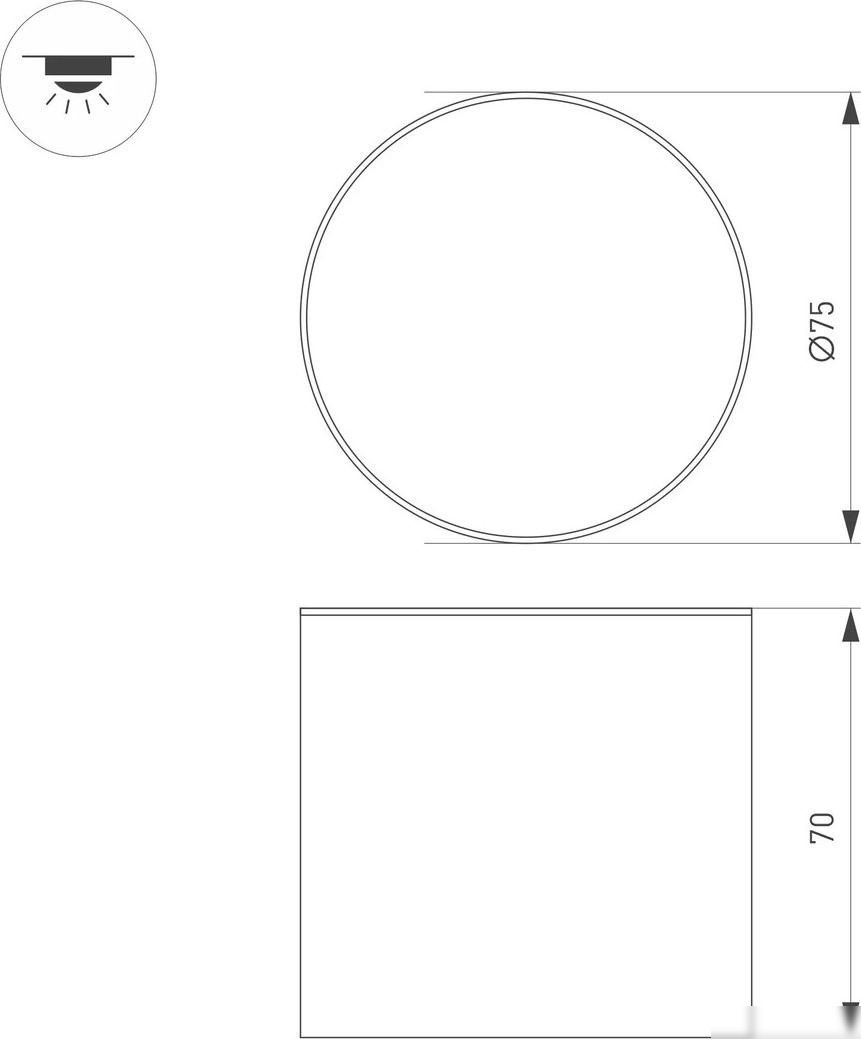 Светильник Arlight SP-CYLINDO-R75-7W Day4000 (WH, 110 deg, 230V) 041246