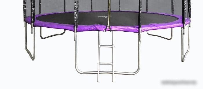 Батут Atlas Sport 490 см - 16ft Pro (с лестницей, внешняя сетка, сливовый)
