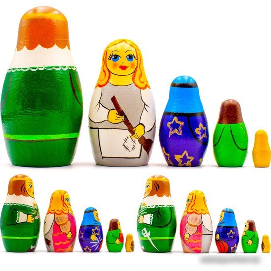 Развивающая игра Брестская Матрешка Cказка Золушка (набор 5 шт)