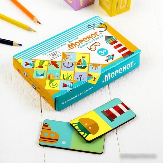 Развивающая игра Paremo Домино Морской мир PE120-32