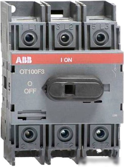 Выключатель нагрузки ABB OT100F3 100А 3P 4M 1SCA105004R1001 Выключатель нагрузки ABB OT100F3 100А 3P 4M 1SCA105004R1001