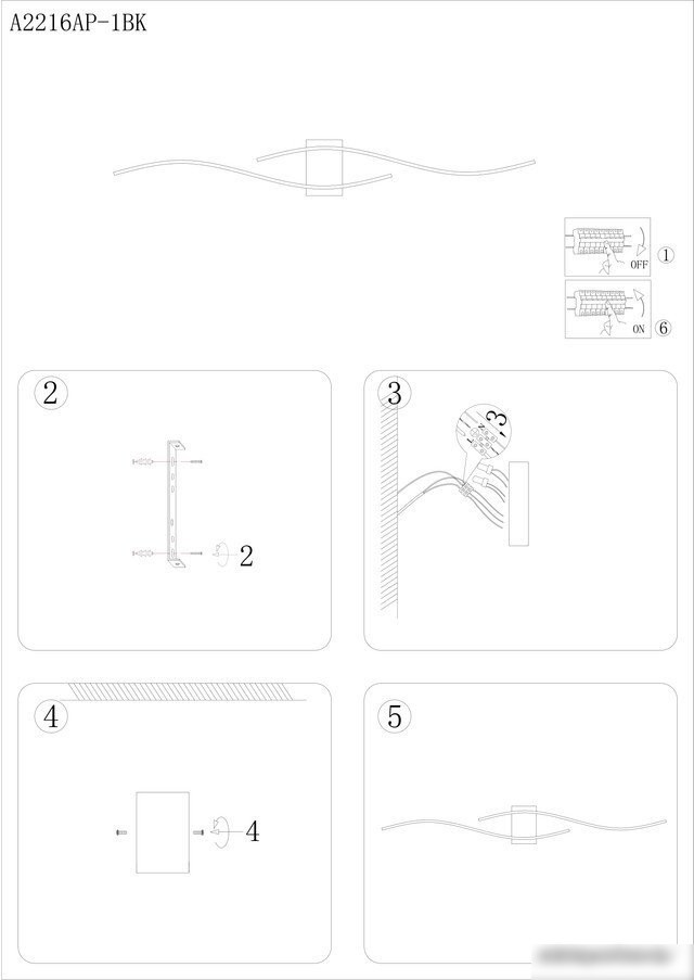 Бра Arte Lamp A2216AP-1BK