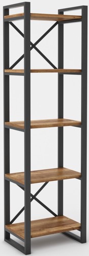 Стеллаж Hype Mebel Стандарт 50x170 (черный/дуб галифакс олово)