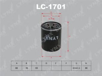 Масляный фильтр LynxAuto LC1701