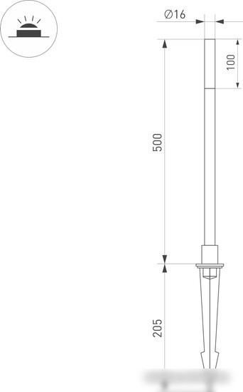 Садовый светильник Arlight KT-CANNA-L500-1W