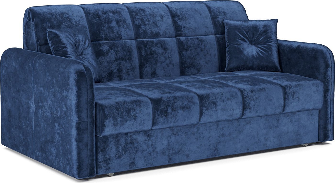 Диван Мебель-АРС Аккордеон Свег НПБ 155x200 (велюр синий Plush OWV-21)